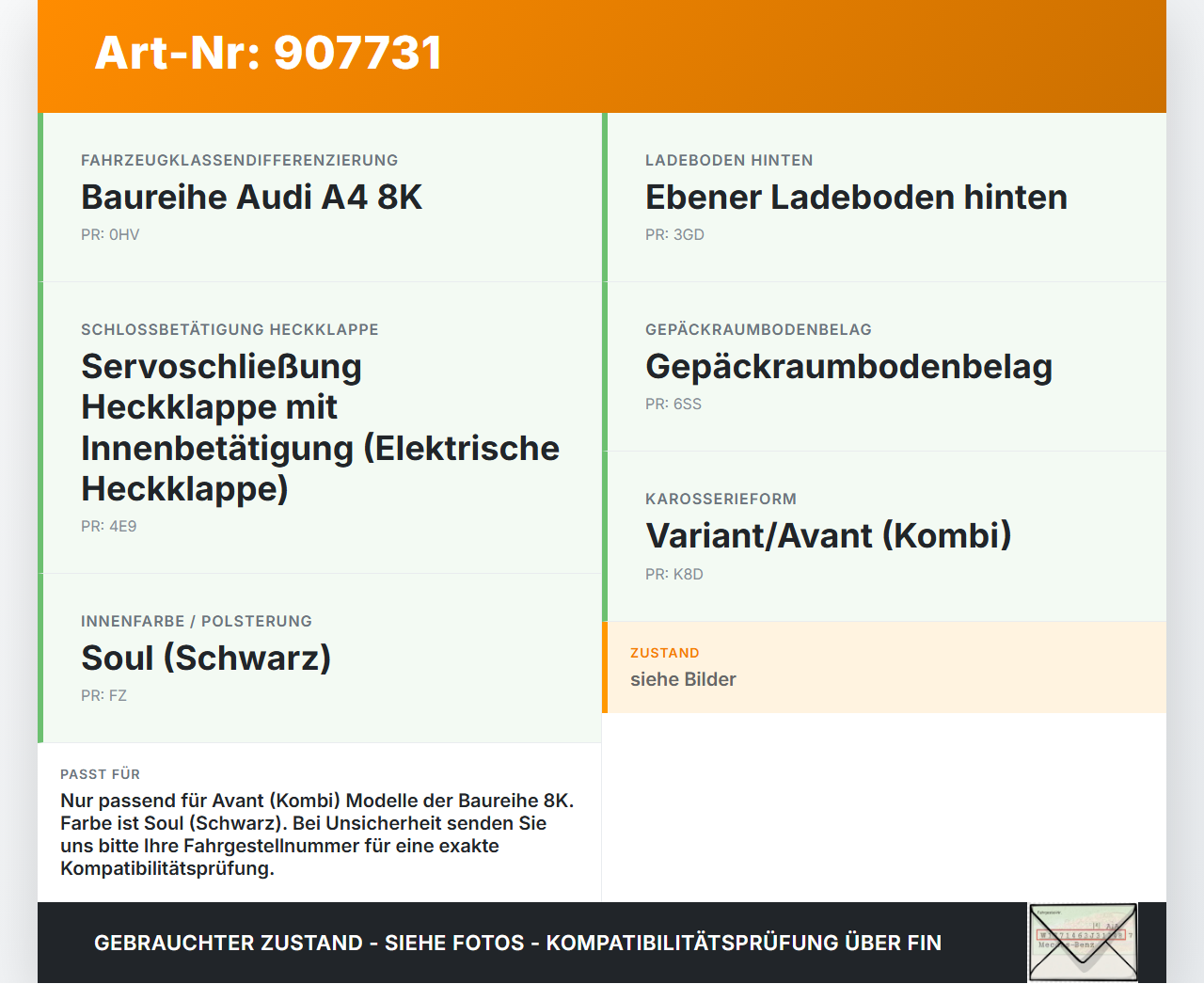 Audi A4 8K B8 11-15 Kombi Laderaumabdeckung Laderaumrollo Audi A4 8K B8 11-15 13.08.2014 8K9863553A gebraucht Vorschau 3