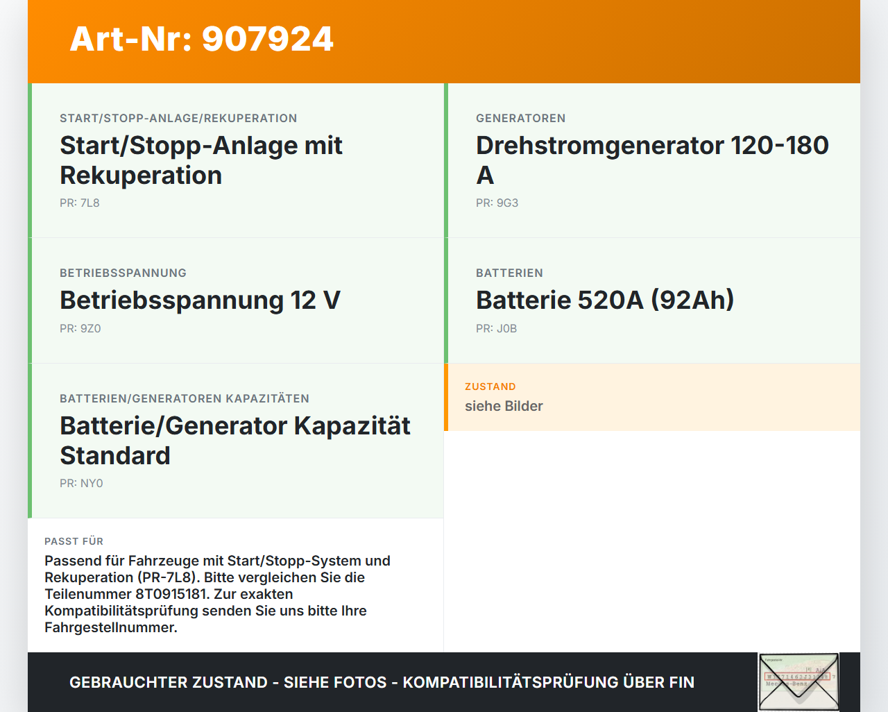 Audi A4 8K B8 11-15 Relais Batterieüberwachung SG Audi A4 8K B8 11-15 13.08.2014 8T0915181 gebraucht Vorschau 3