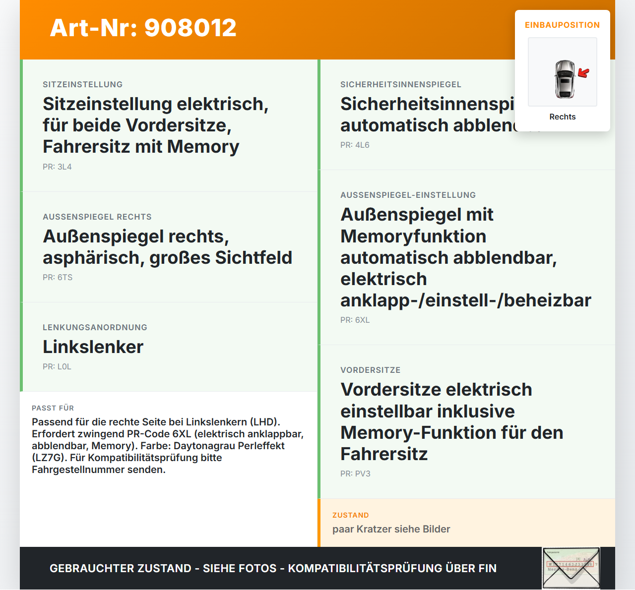 Audi A4 8K B8 11-15 Spiegel Aussenspiegel Rechts Elektrochrom LZ7G Audi A4 8K B8 11-15 13.08.2014 8K1857410AJ... Vorschau 3