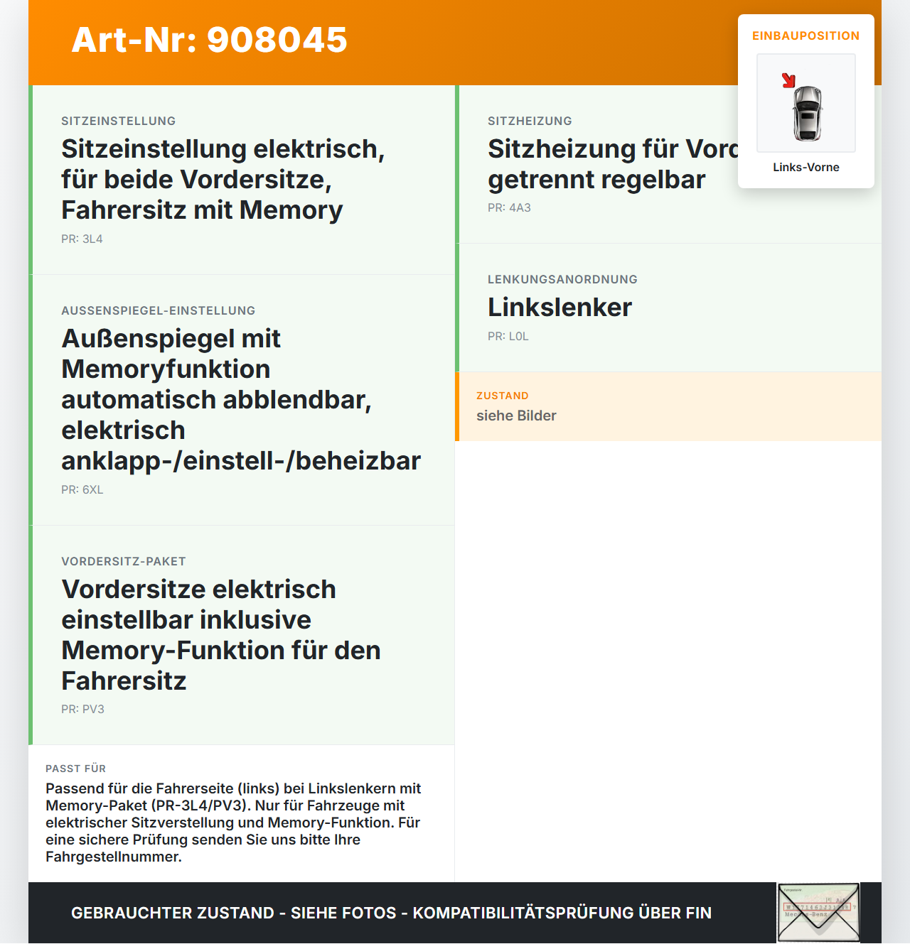 Audi A4 8K B8 11-15 Schalter Sitzverstellung Memory Fahrer Links Vorne Audi A4 8K B8 11-15 13.08.2014 8K0959565E... Vorschau 3