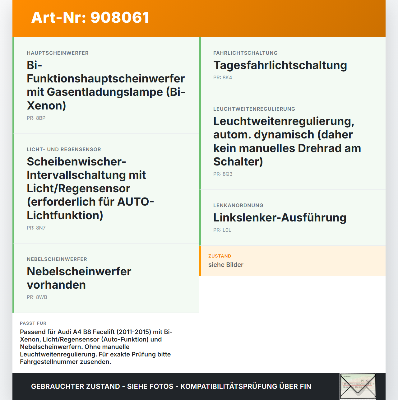 Audi A4 8K B8 11-15 Lichtschalter Schalter Audi A4 8K B8 11-15 13.08.2014 8K0941531AS 74850-135 gebraucht Vorschau 3