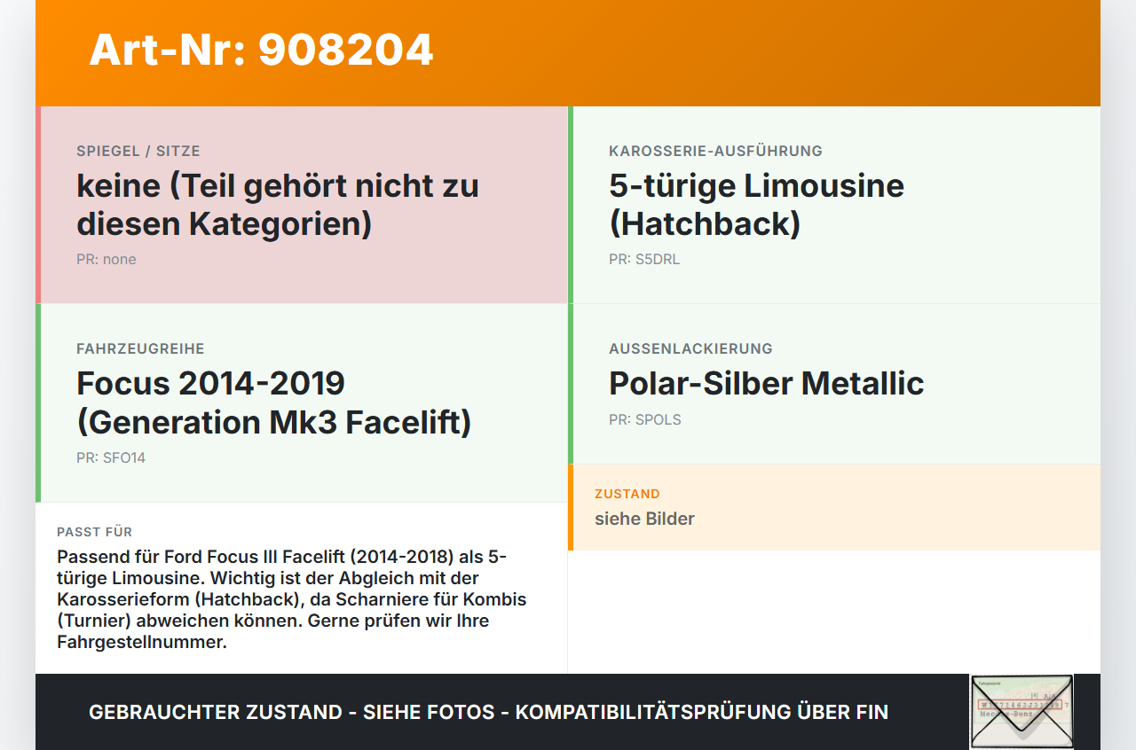 Ford Focus III 14-18 Scharnier Arm für Tankdeckel Tankklappe 0F Ford Focus III 14-18 12.05.2015 BM51-A27936-AG... Vorschau 3