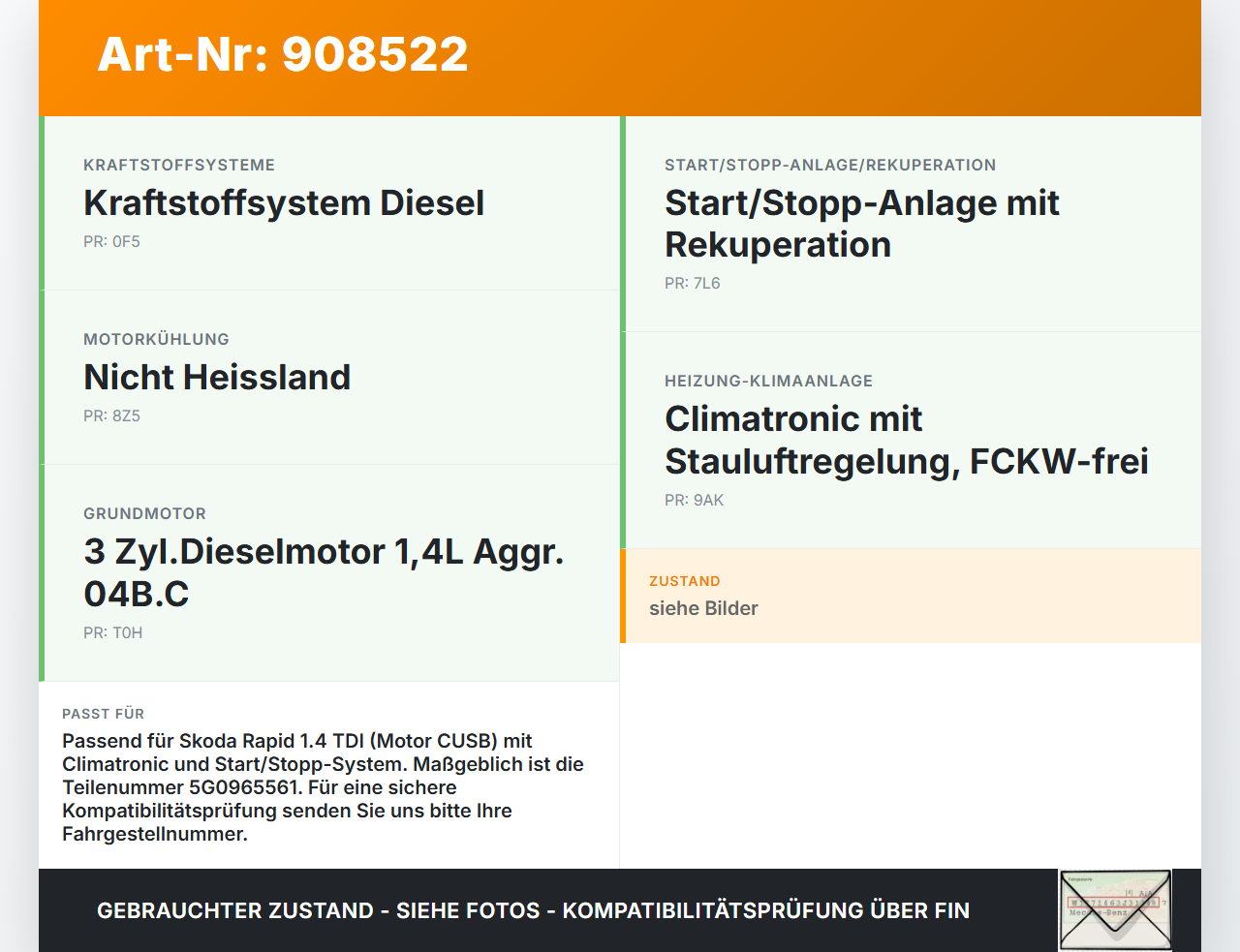 Skoda Rapid HN3 14-19 TDI 1,4 66KW Umwelzpumpe Heizung Pumpe Skoda Rapid HN3 14-19 03.02.2017 5G0965561 0392023205... Vorschau 3