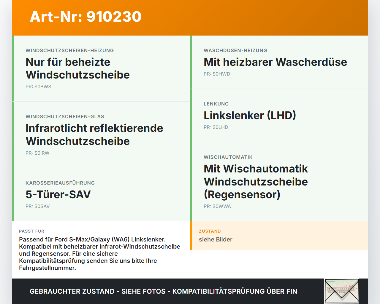 Ford S-Max WA6 06-10 Wasserabweiser Wasserleitblech Ford S-Max WA6 06-10 18.07.2006 6M2116613 gebraucht Vorschau 3