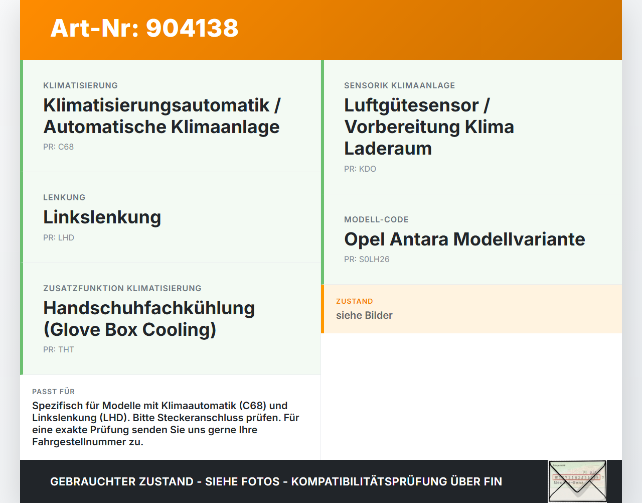 Opel Antara 07-11 Widerstand Gebläse Lüfter Opel Antara 07-11 28.03.2008 96629733 gebraucht Vorschau 3