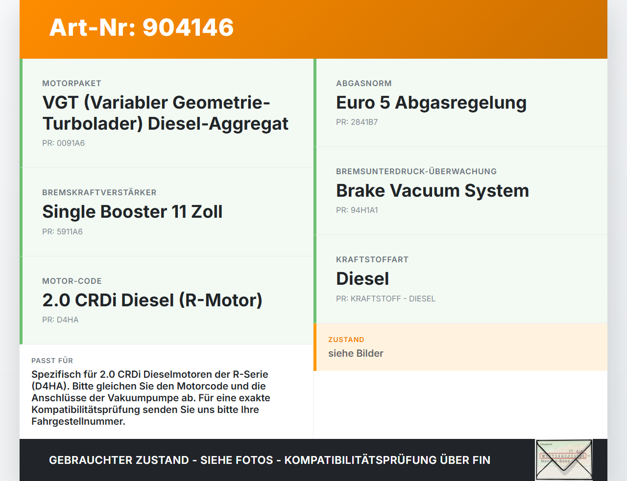 Kia Sportage SL 10-15 CRDI 2,0 135KW D4HA UF24 Unterdruckpumpe Vakuumpumpe Kia Sportage SL 10-15 03.03.2010... Vorschau 3