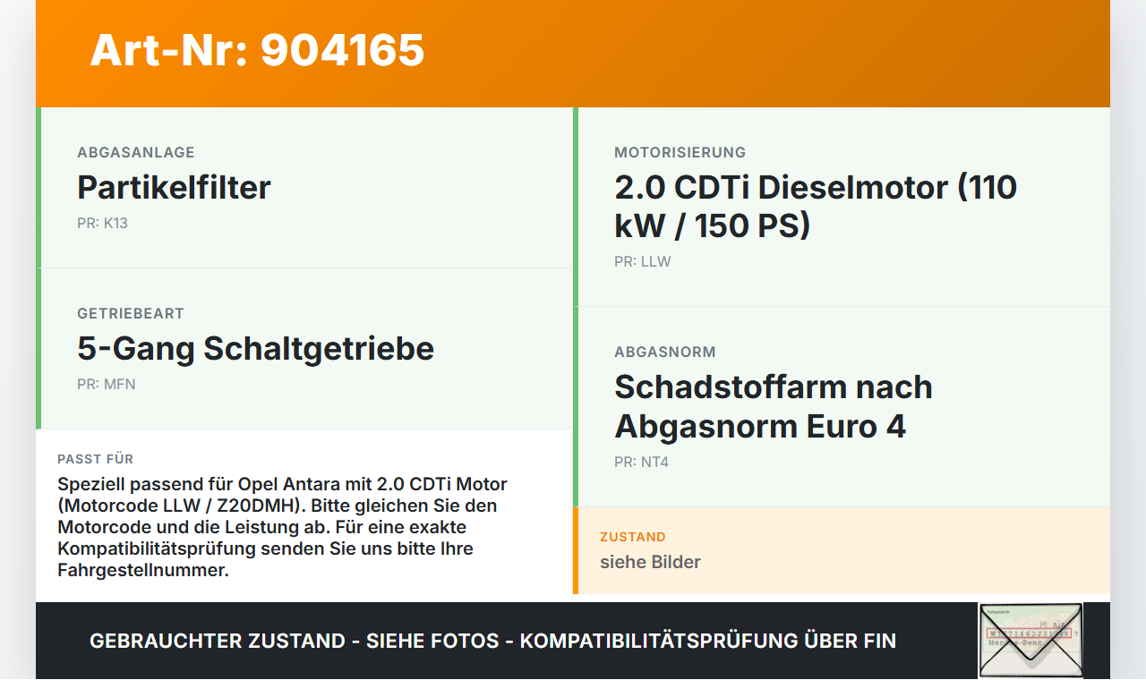Opel Antara 07-11 CDTI 2,0 110KW Z20DMH LLW Ölmessstab Öl Stab Opel Antara 07-11 28.03.2008 gebraucht Vorschau 3