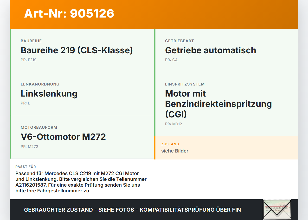 Mercedes C219 CLS 08-10 350 CGI 3,5 215KW Vorderachse Motorträger Motorhalter Achsträger Mercedes C219 CLS 08-10... Vorschau 3