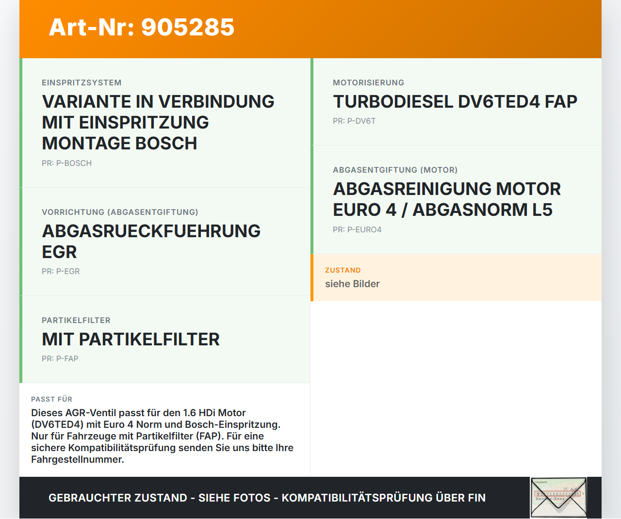 Peugeot 407 6E 04-08 1,6d 80KW DV6TED4 9HZ Abgasrückführventil EGR AGR Ventil Peugeot 407 6E 04-08 15.03.2005... Vorschau 3