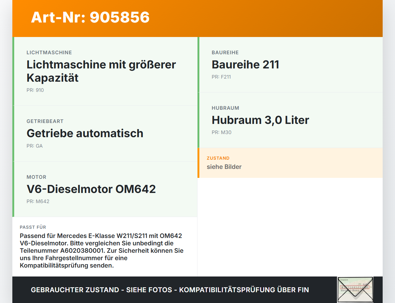 Mercedes S211 W211 E320 02-06 3,2 165KW 642920 Riemenscheibe Kurbelwelle Schwingungsdämpfer Mercedes S211 W211 E320... Vorschau 3