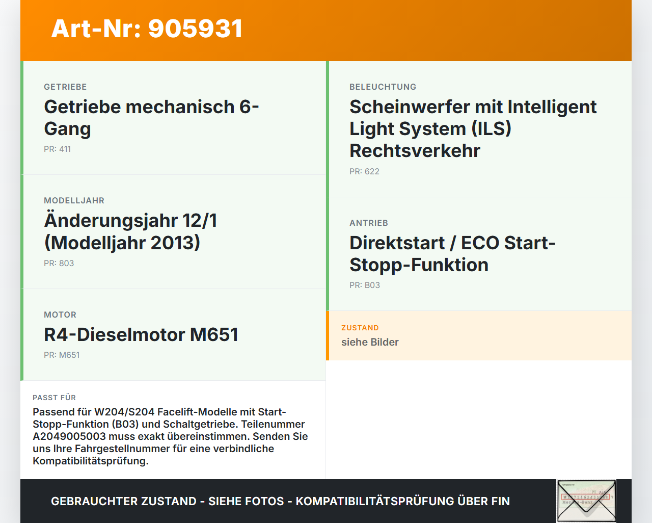 Mercedes W204 S204 C220 07-14 Sicherungskasten Steuergerät SAM und Zentralelektrik Mercedes W204 S204 C220 07-14... Vorschau 3
