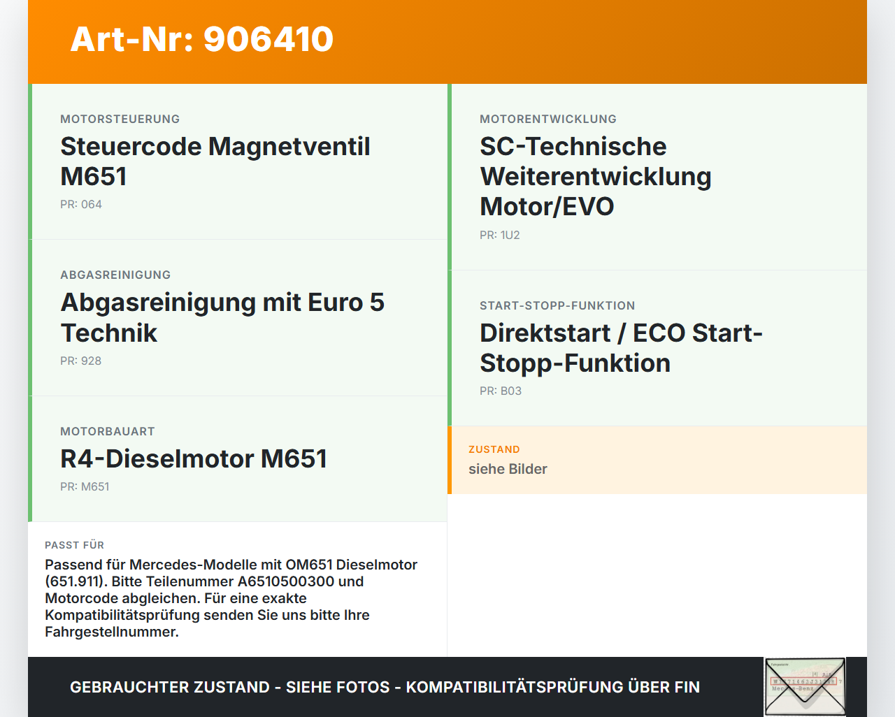 Mercedes W204 S204 C220 07-14 CDI 2,2 125KW 651911 Nockenwelle Auslass Mercedes W204 S204 C220 07-14 03.12.2012... Vorschau 3