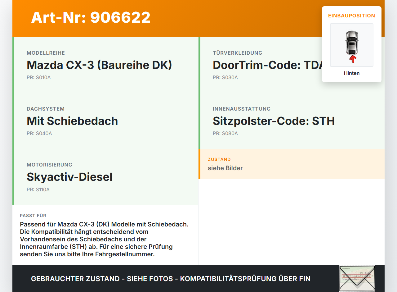 Mazda CX-3 DK 15-21 Innenleuchte Innenraumleuchte Hinten Mazda CX-3 DK 15-21 27.10.2016 gebraucht Vorschau 3