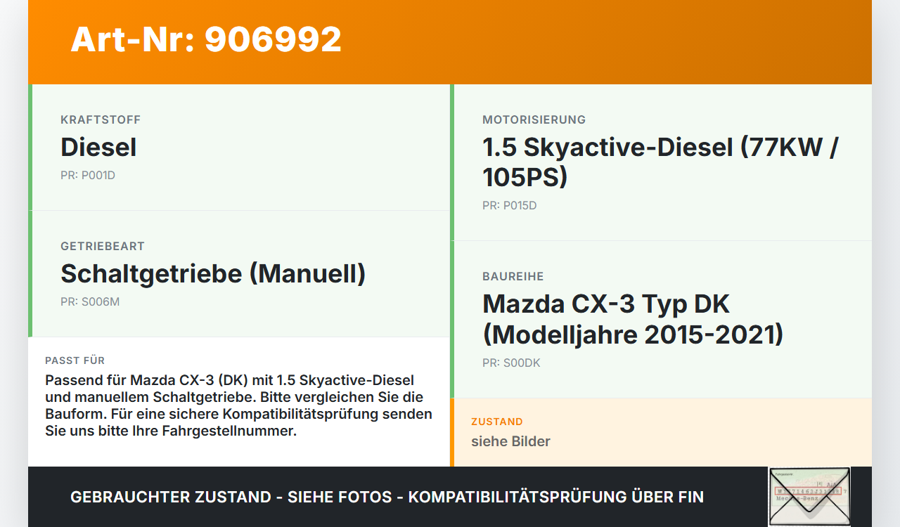 Mazda CX-3 DK 15-21 1,5d 77KW Kupplungszylinder Geber Geberzylinder Mazda CX-3 DK 15-21 27.10.2016 gebraucht Vorschau 3