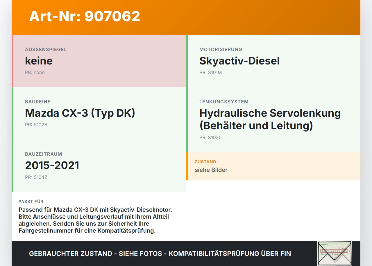 Mazda CX-3 DK 15-21 Servo Behälter Servobehälter Servoleitung Mazda CX-3 DK 15-21 27.10.2016 gebraucht Vorschau 3