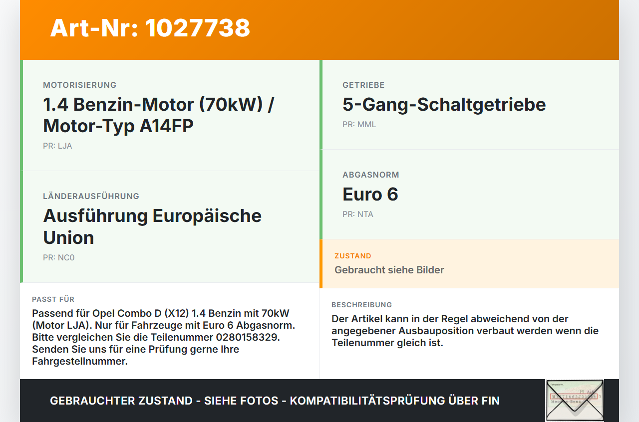 Opel Combo D X12 11-18 1,4 70KW Injektor Einspritzdüse Benzin Ventil Opel Combo D X12 11-18 09.04.2018 0280158329... Vorschau 3