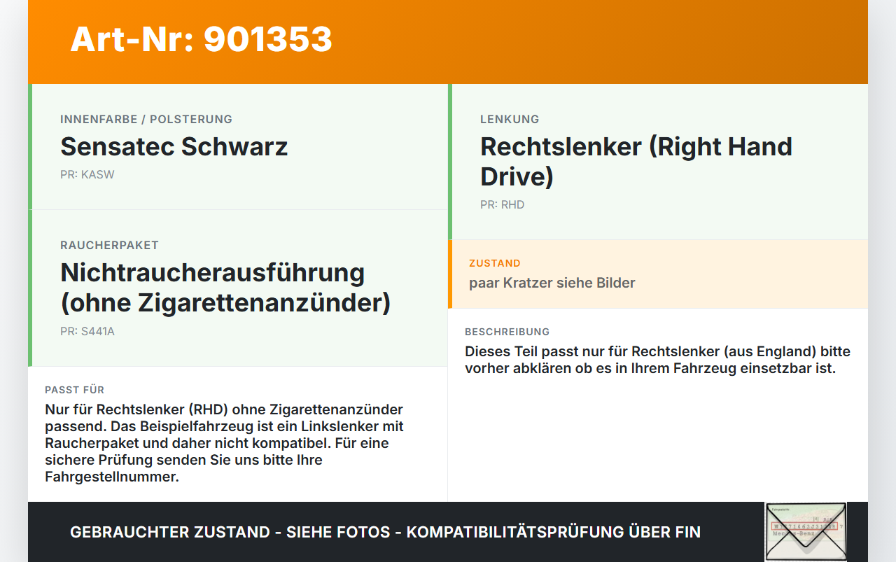 BMW X3 E83 04-06 Aschenbecher Ascher RHD für Mittelkonsole ohne Zigarettenanzünder BMW X3 E83 04-06 13.07.2006 gebraucht Vorschau 3