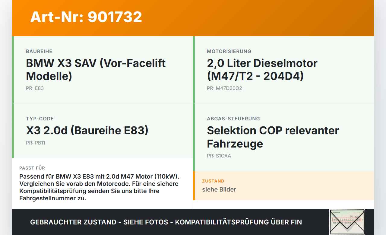 BMW X3 E83 04-06 2,0D 110KW M47/T2 204D4 Ölmessstab Öl Stab BMW X3 E83 04-06 13.07.2006 7794481 11437794481 gebraucht Vorschau 3