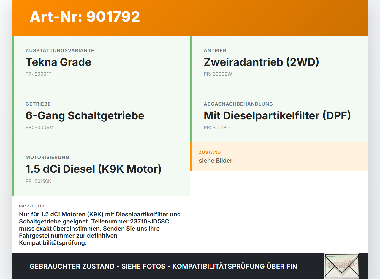 Nissan Qashqai J10 07-10 dCi 1,5 76KW Steuergerät ECU für Motor Motorsteuergerät Nissan Qashqai J10 07-10... Vorschau 3
