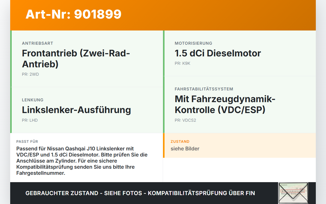 Nissan Qashqai J10 07-10 Hauptbremszylinder Bremszylinder Nissan Qashqai J10 07-10 13.03.2009 46010JD90A gebraucht Vorschau 3