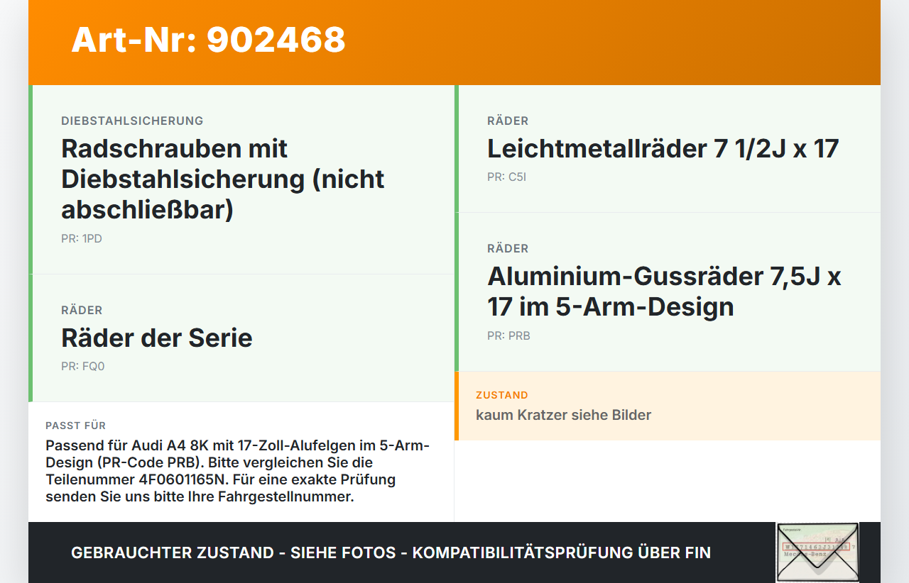 Audi A4 8K B8 11-15 Felgendeckel Radnabenabdeckung Rad Nabenabdeckung Nabenblende Pos.3 Audi A4 8K B8 11-15... Vorschau 3