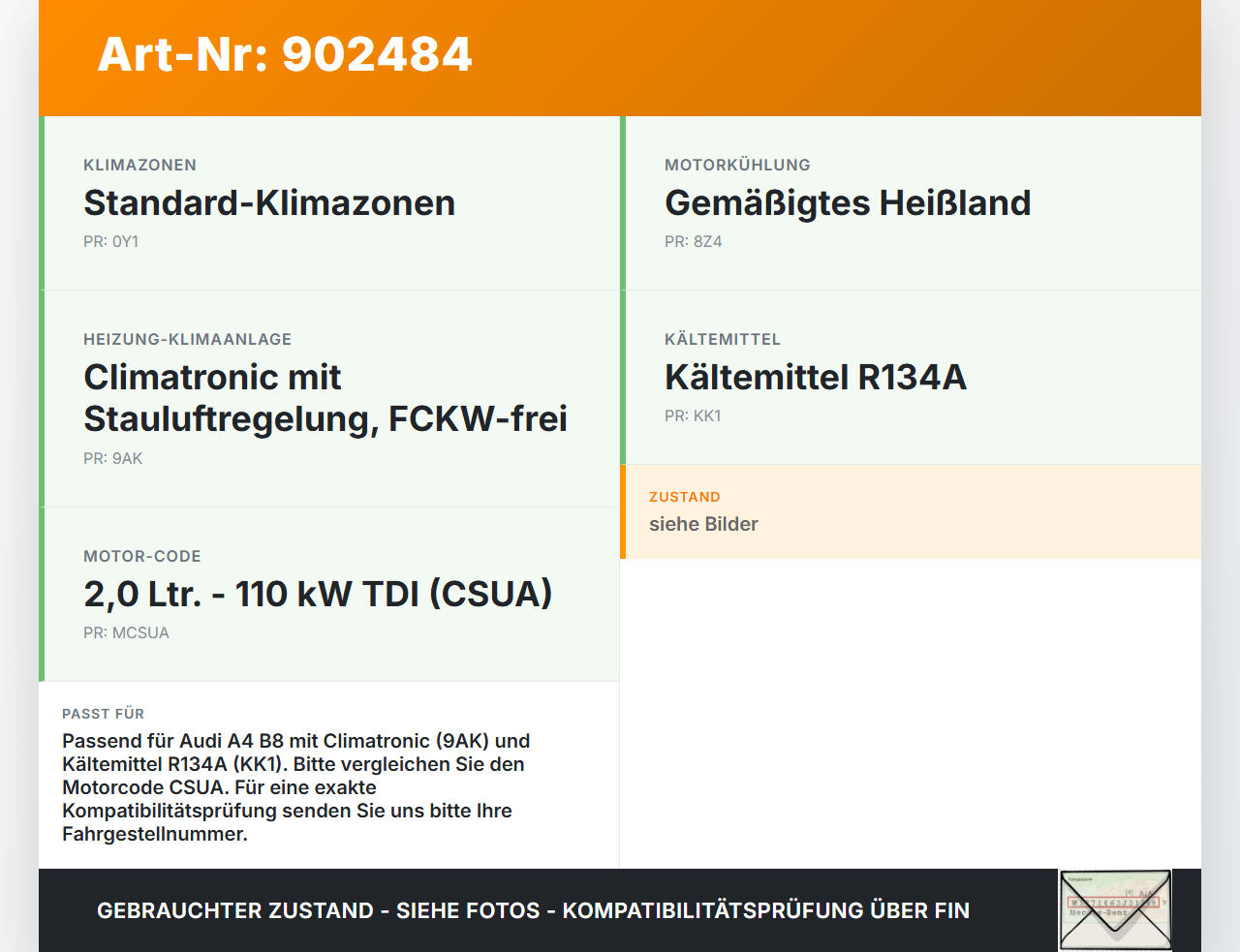 Audi A4 8K B8 11-15 Expansionsventil für Klima Audi A4 8K B8 11-15 30.10.2015 8T0820679A Y7556003 gebraucht Vorschau 3