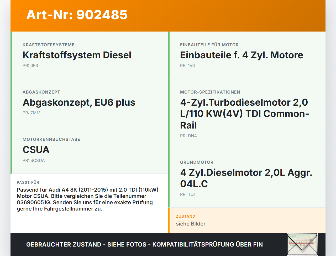 Audi A4 8K B8 11-15 TDI 2,0 110KW Luftdruck MAP Sensor Audi A4 8K B8 11-15 30.10.2015 0261230081 036906051G gebraucht Vorschau 3