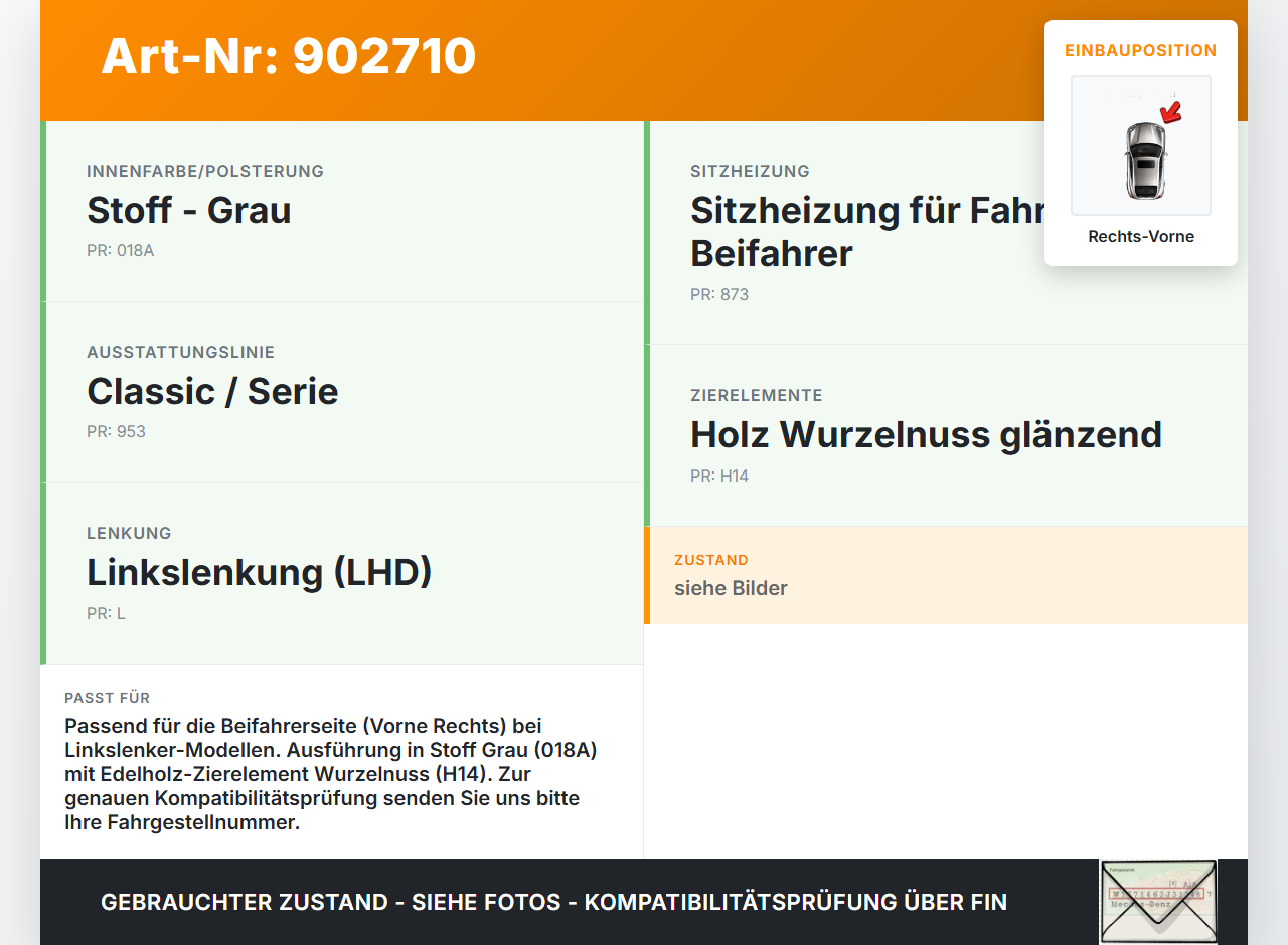 Mercedes S212 W212 E300h 13-16 Kombi Türverkleidung Türpappe Rechts Vorne Mercedes S212 W212 E300h 13-16 10.06.2013... Vorschau 3