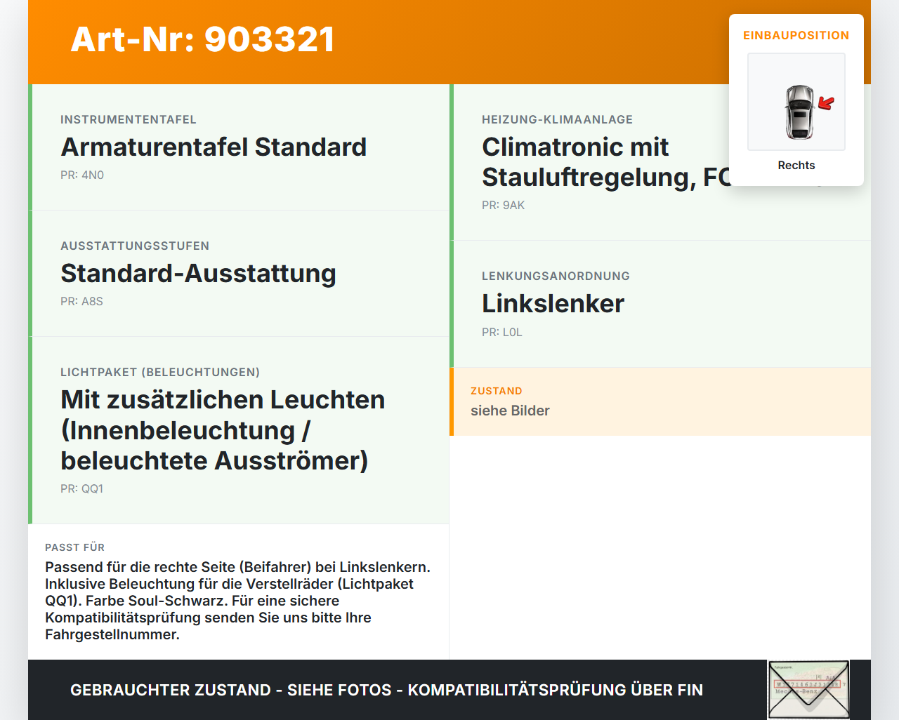 Audi A4 8E B6 00-04 Luftdusche Luftdüse Rechts Audi A4 8E B6 00-04 07.06.2002 8E0820902F gebraucht Vorschau 3