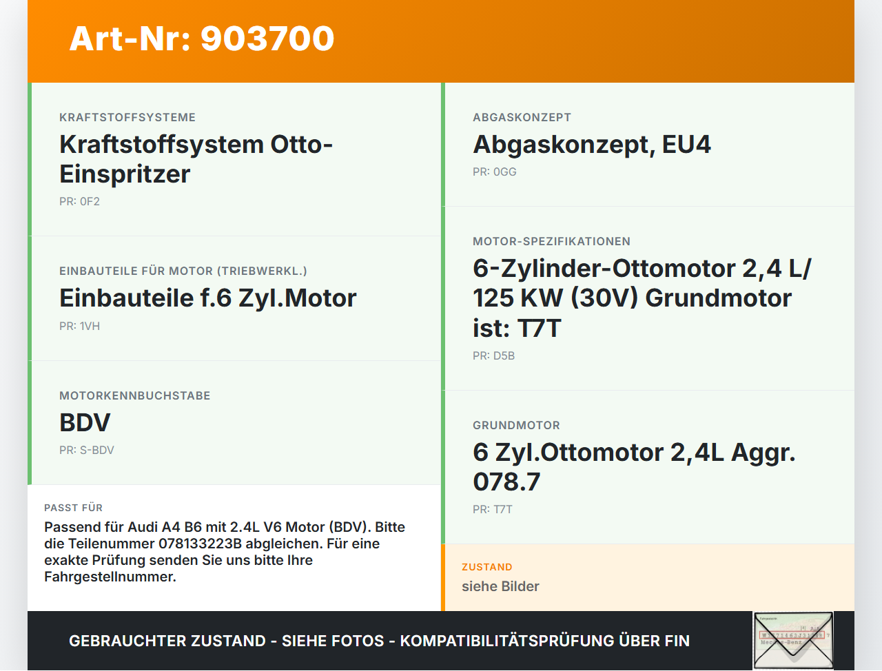 Audi A4 8E B6 00-04 2,4 125KW BDV Ansaugbrücke Ansaugkrümmer Audi A4 8E B6 00-04 07.06.2002 078133201BJ 078133223B... Vorschau 3