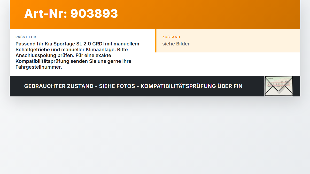 Kia Sportage SL 10-15 CRDI 2,0 135KW Lüfter Ventilator f. Kühler Kia Sportage SL 10-15 03.03.2010 252313K460 gebraucht Vorschau 3