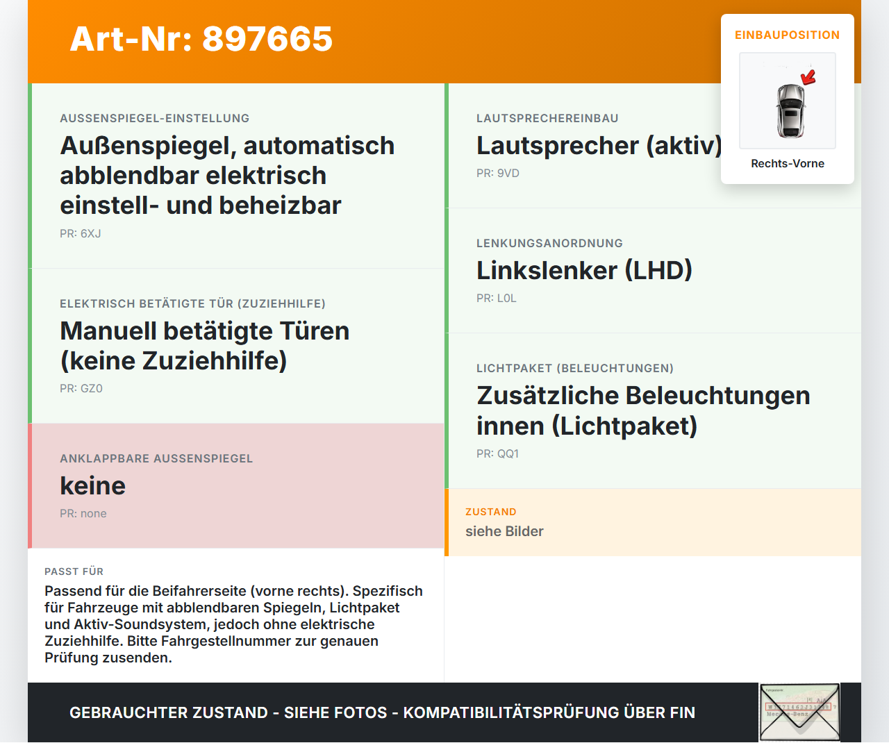 Audi A6 C7 4G 10-14 Lim Kabelbaum für Tür und Fensterheber Rechts Vorne Audi A6 C7 4G 10-14 25.10.2011 4G5971030BC... Vorschau 3