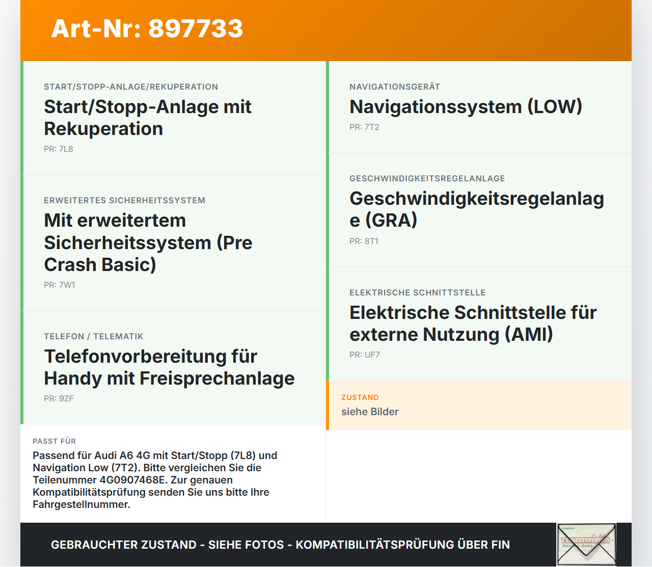 Audi A6 C7 4G 10-14 Steuergerät SG Gateway Diagnose Interface Audi A6 C7 4G 10-14 25.10.2011 4G0907468G 4G0907468E... Vorschau 3