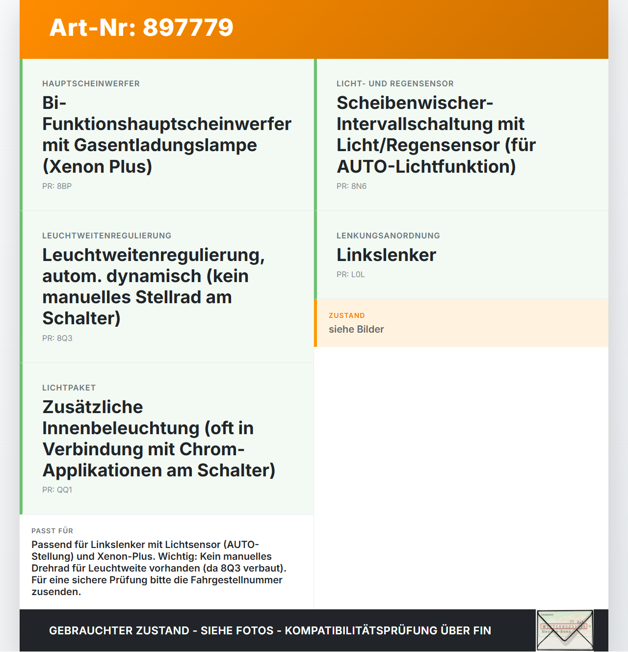 Audi A6 C7 4G 10-14 Lichtschalter Schalter Audi A6 C7 4G 10-14 25.10.2011 4G0941531E 5PR150911 gebraucht Vorschau 3