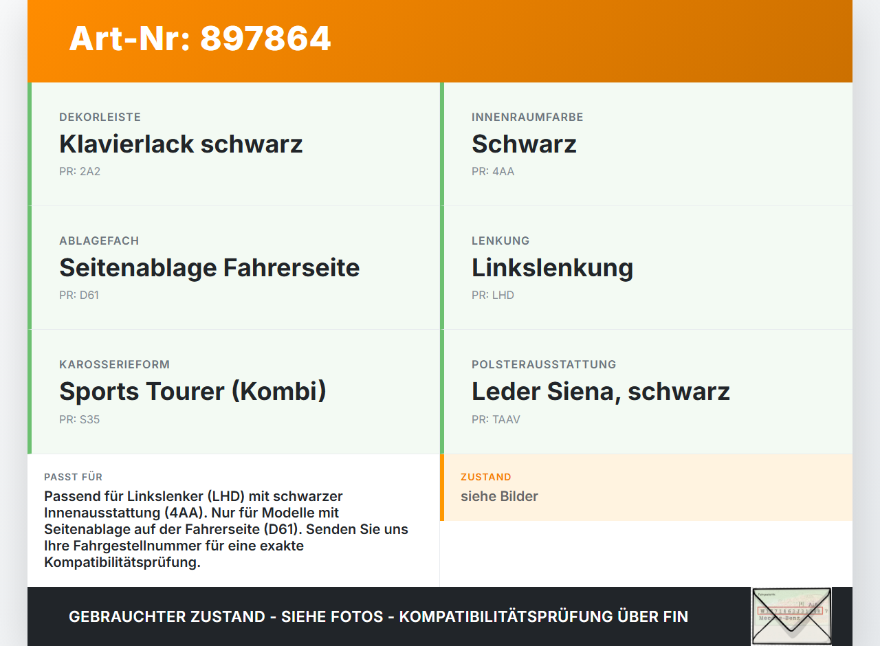 Opel Insignia A G09 08-13 Kombi Ablagefach Staufach Fach Opel Insignia A G09 08-13 15.12.2010 13273291 gebraucht Vorschau 3