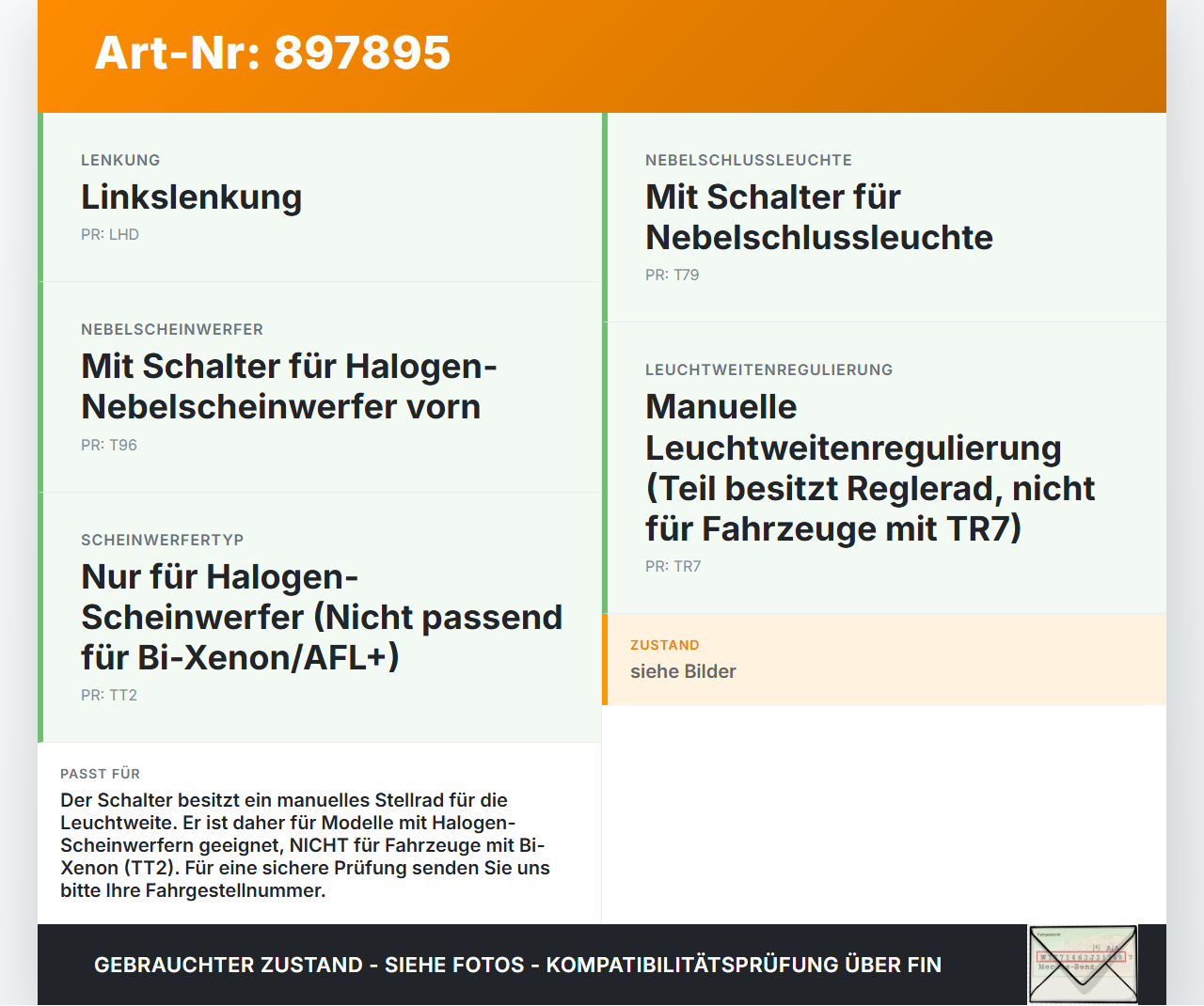 Opel Insignia A G09 08-13 LWR Schalter Leuchtweitenregler Nebelschein Nebelschluss Opel Insignia A G09 08-13... Vorschau 3