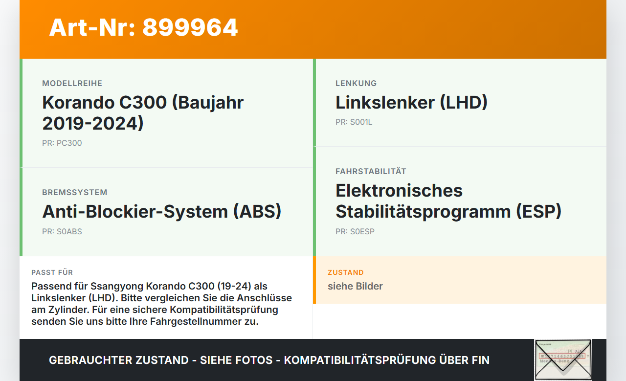 Ssangyong Korando C300 19-24 Hauptbremszylinder Bremszylinder Ssangyong Korando C300 19-24 01.01.2019 gebraucht Vorschau 3
