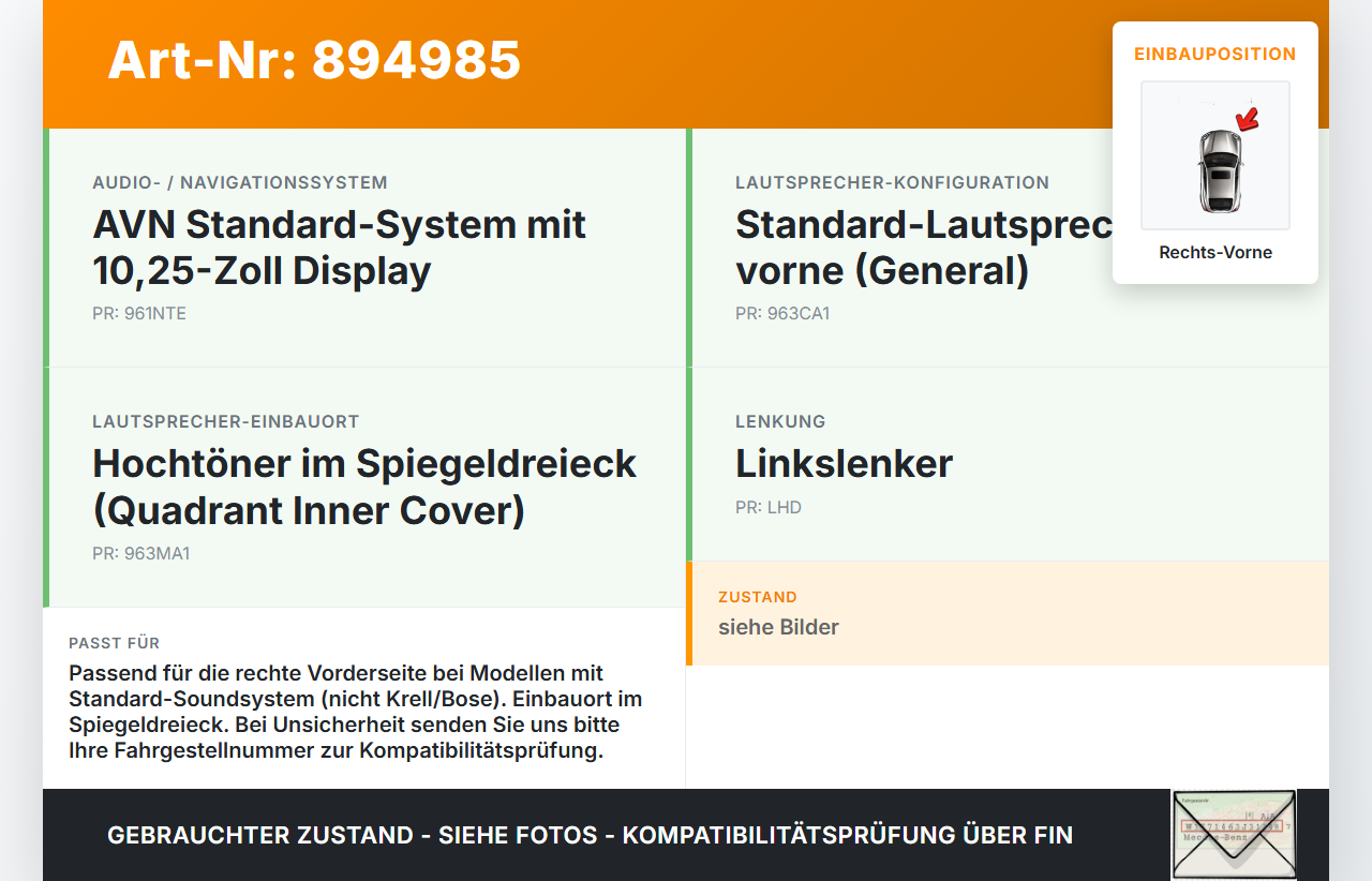 Hyundai Tucson IV NX4 20-24 Lautsprecher Hochtöner Rechts Vorne Hyundai Tucson IV NX4 20-24 17.12.2020 gebraucht Vorschau 3