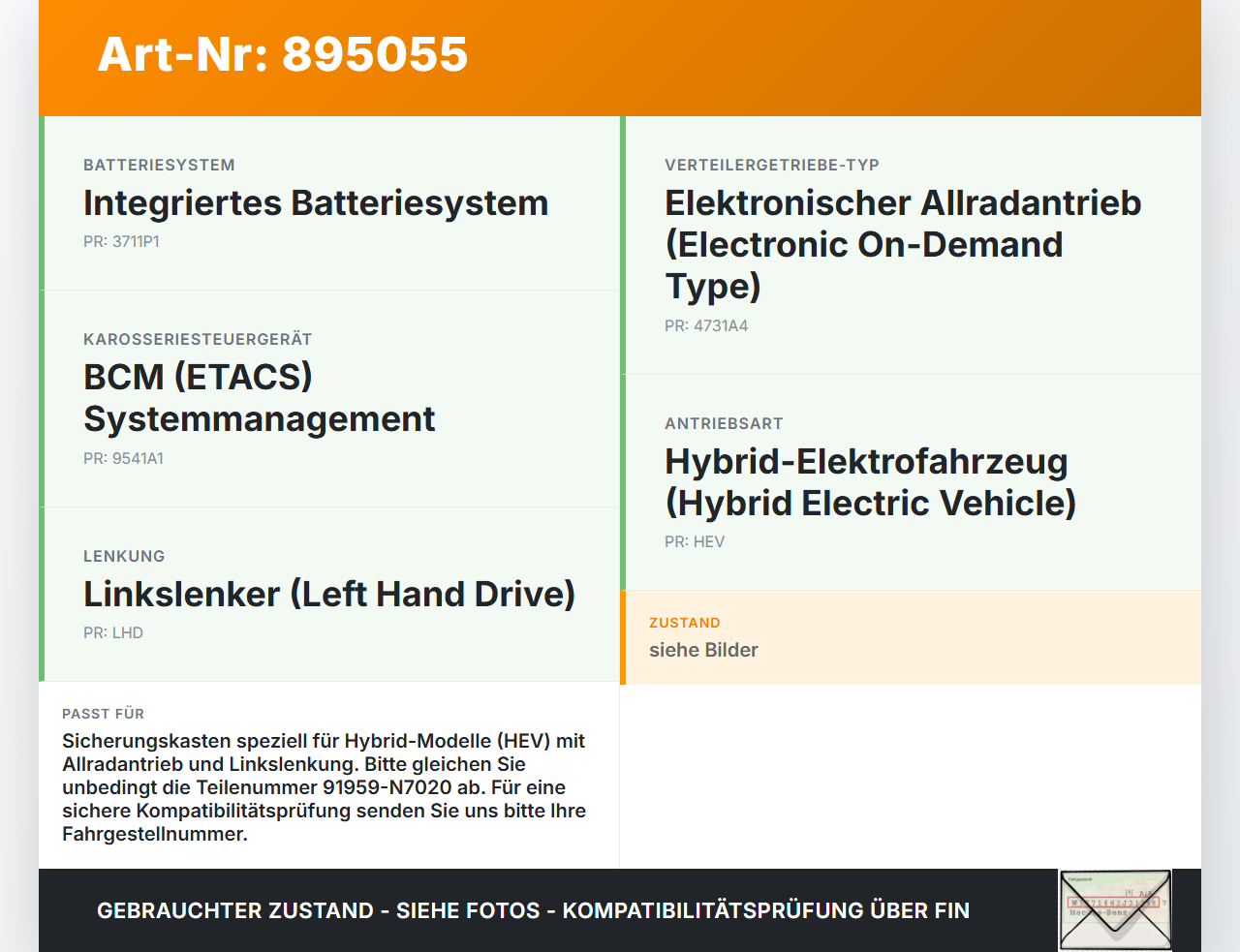 Hyundai Tucson IV NX4 20-24 Hybrid 1,6 132KW Sicherungskasten Zentralelektrik Hyundai Tucson IV NX4 20-24... Vorschau 3