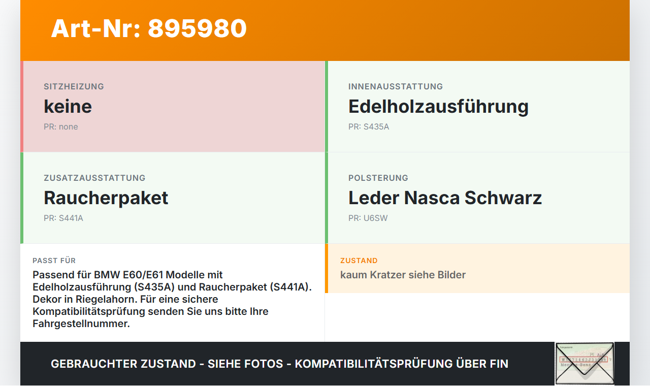 BMW E61 530d 04-07 3,0d 160KW zwei 12V Steckdosen für Hintere Reihe Holzdekor BMW E61 530d 04-07 31.03.2005 7141071... Vorschau 3