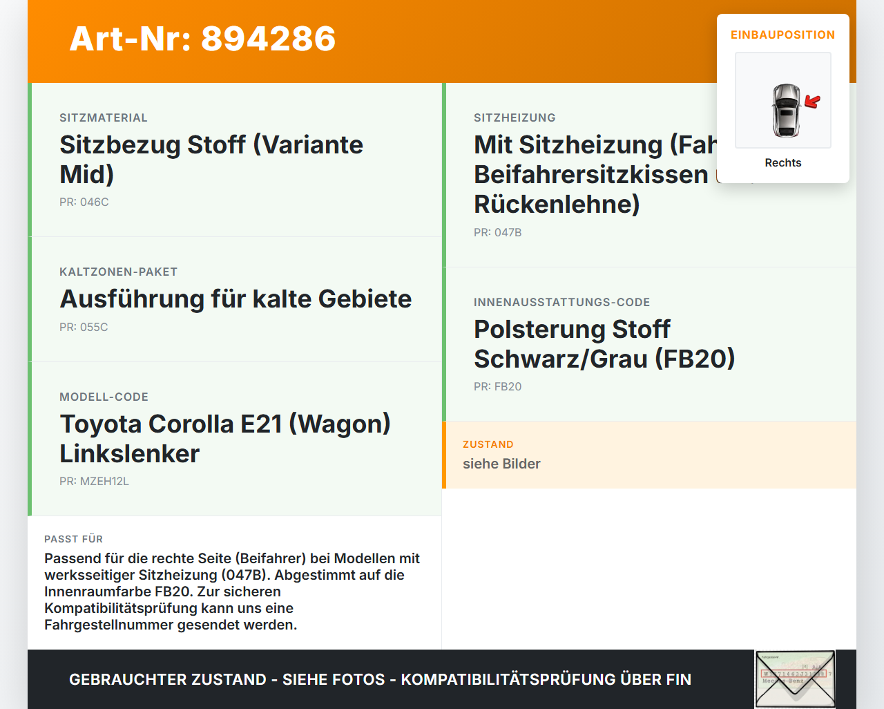Toyota Corolla E21 18-23 Schalter Regler für Sitzheizung Rechts Toyota Corolla E21 18-23 01.09.2019 8475102080... Vorschau 3