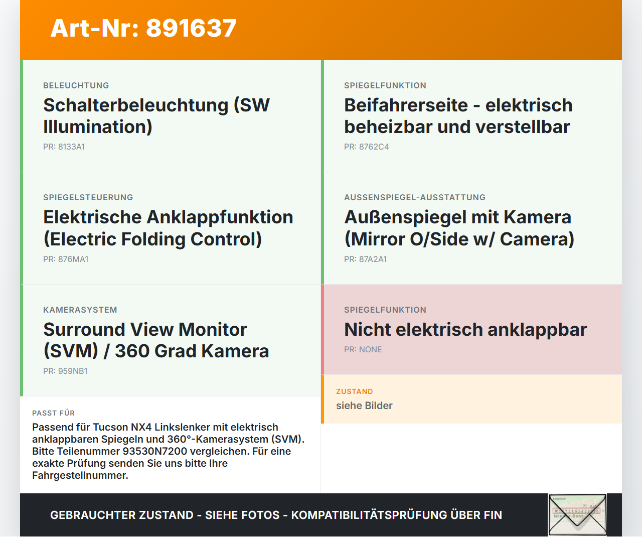 Hyundai Tucson IV NX4 20-23 Spiegelverstellung Aussenspiegel Schalter Hyundai Tucson IV NX4 20-23 31.08.2021... Vorschau 3