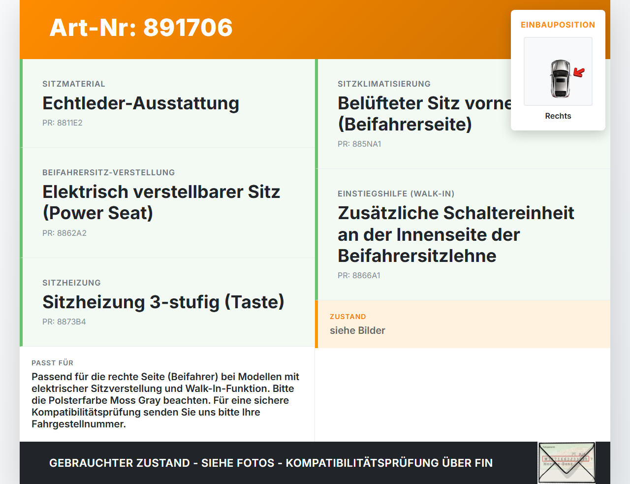 Hyundai Tucson IV NX4 20-23 Schalter Rechts für Sitzverstellung Hyundai Tucson IV NX4 20-23 31.08.2021 gebraucht Vorschau 3