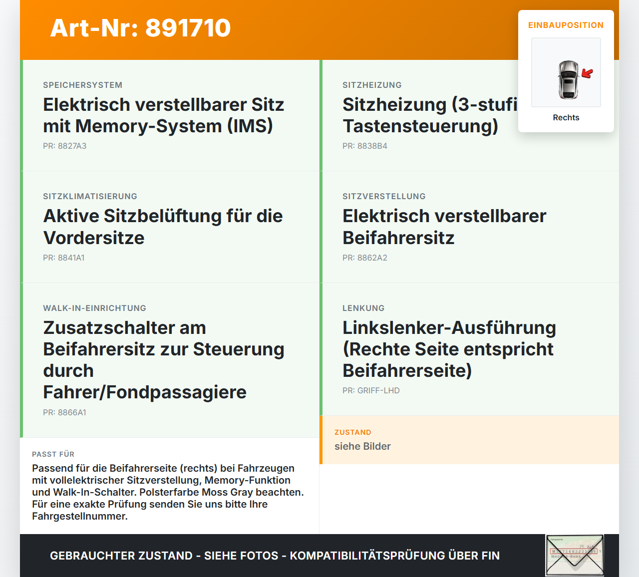 Hyundai Tucson IV NX4 20-23 Schalter Rechts für Sitzverstellung Hyundai Tucson IV NX4 20-23 31.08.2021... Vorschau 3