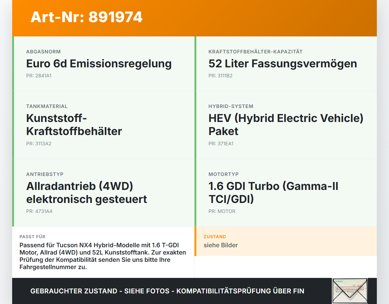 Hyundai Tucson IV NX4 20-23 Hybrid Hyb 1,6 132KW Kraftstoffpumpe Kraftstoff Förderpumpe Tankgeber Hyundai Tucson IV... Vorschau 3