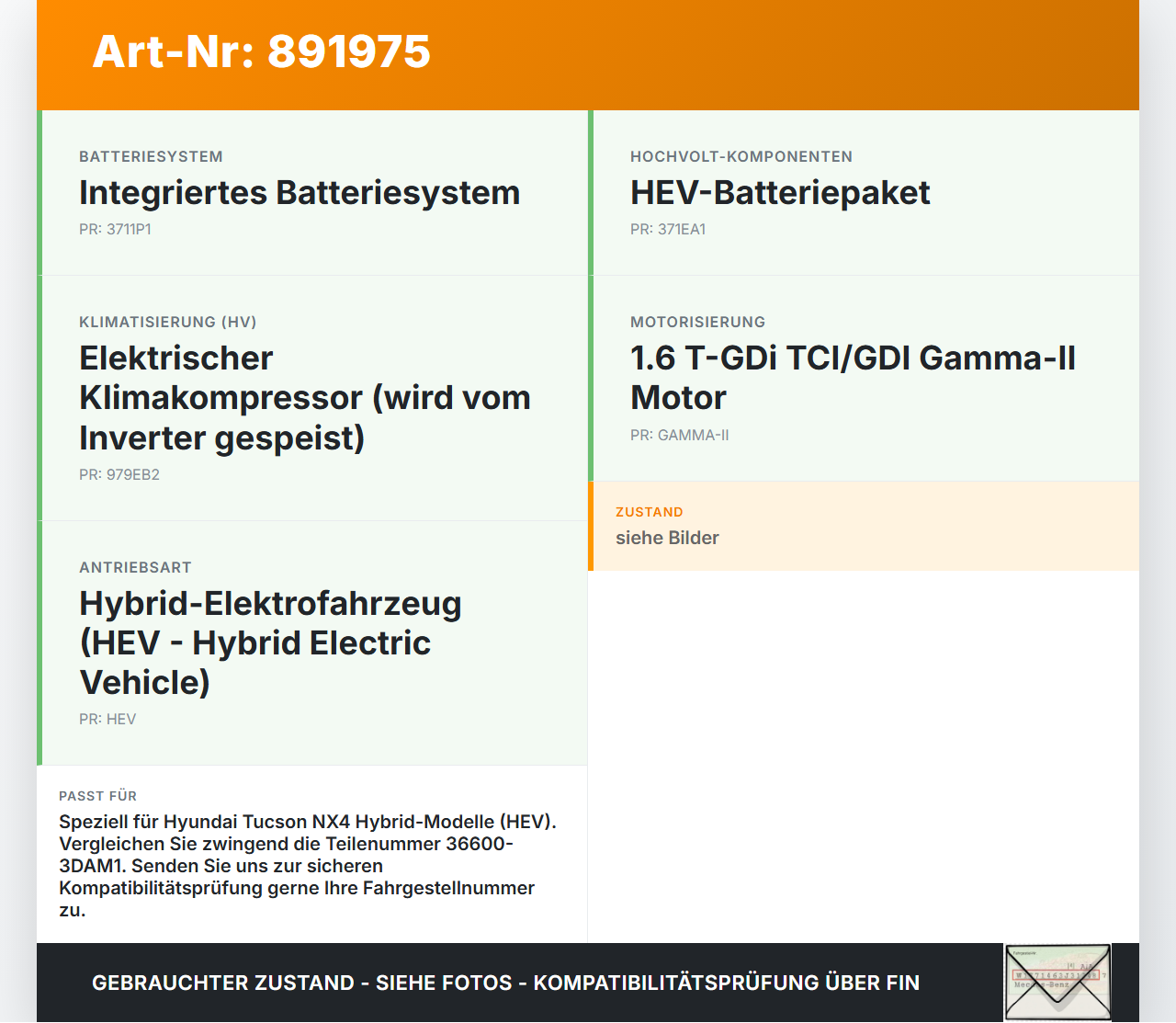 Hyundai Tucson IV NX4 20-23 Inverter Wechselrichter Ladestrom Ladegerät Charger Hyundai Tucson IV NX4 20-23... Vorschau 3