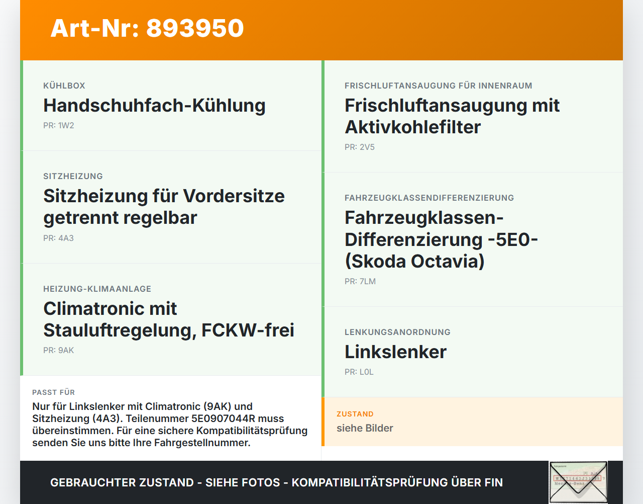 Skoda Octavia III 5E 12-17 Bedienteil Bedienelement Heizung Klimabedienteil Skoda Octavia III 5E 12-17 15.01.2016... Vorschau 3