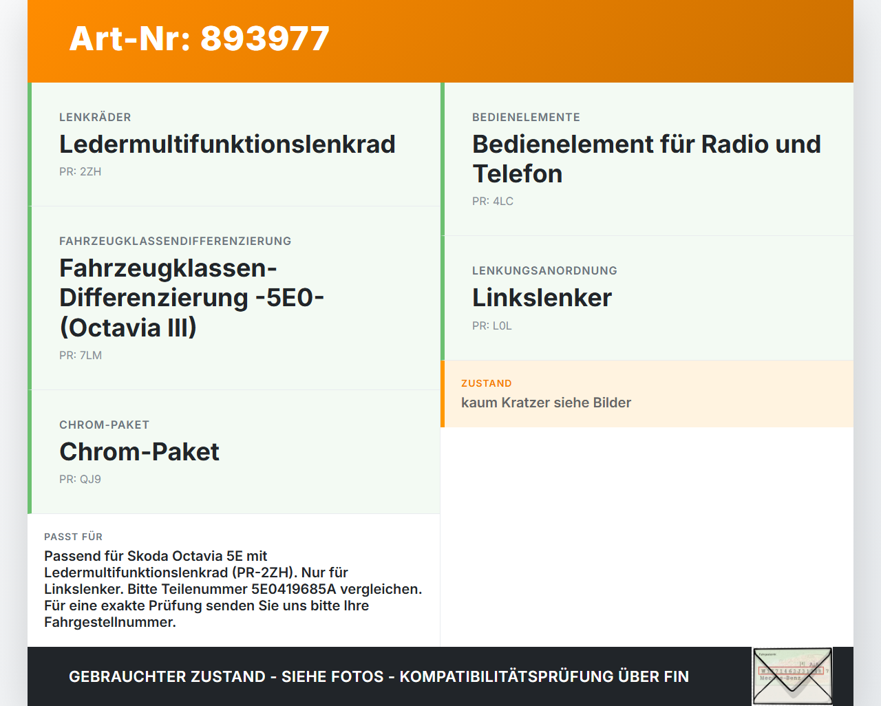 Skoda Octavia III 5E 12-17 Kombi Blende Innen Zierrahmen für Lenkrad Skoda Octavia III 5E 12-17 15.01.2016... Vorschau 3