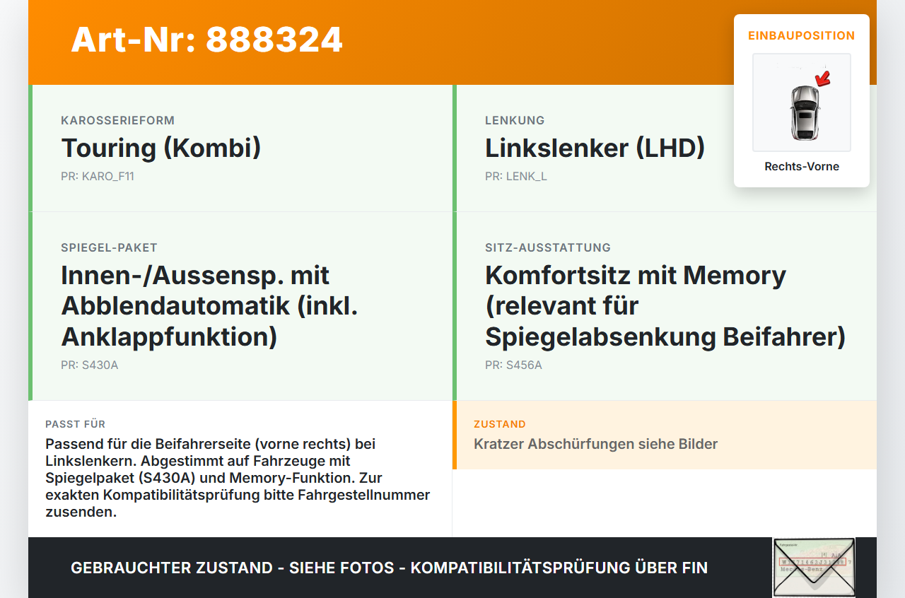 BMW F11 530dx 10-14 Kombi Fensterheberschalter Schalter Rechts Vorne BMW F11 530dx 10-14 09.06.2011 9241949... Vorschau 3