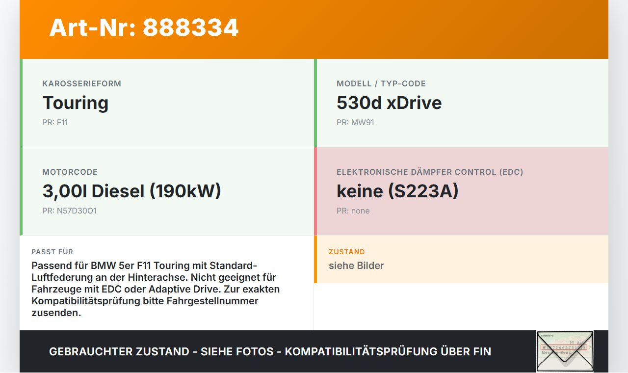 BMW F11 530dx 10-14 Steuergerät SG für Luftfahrwerk BMW F11 530dx 10-14 09.06.2011 6860386 37146860386 6799677... Vorschau 3